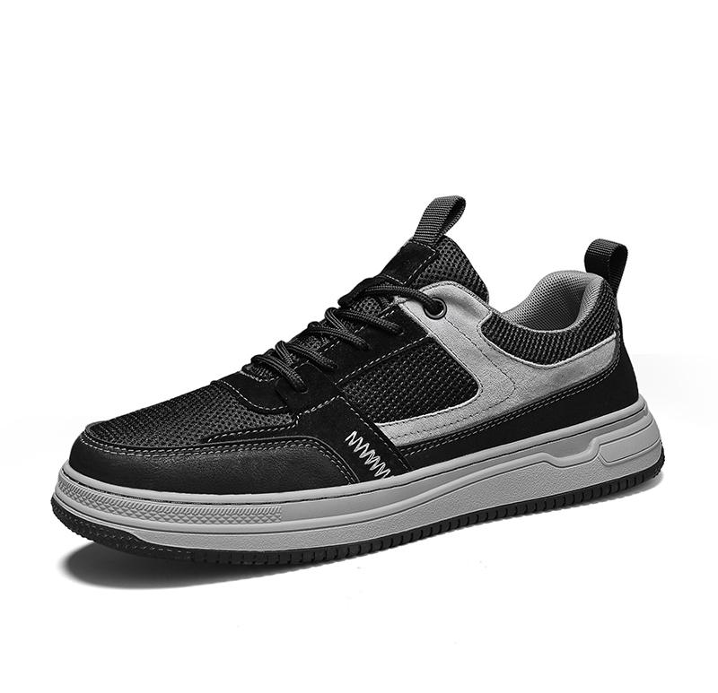 

Модная высококачественная мягкая подошва удобная спортивная обувь мужская обувь для вождения сетчатая походная обувь кожаная повседневная обувь мужская обувь для ходьбы на плоской подошве 45 чёрный