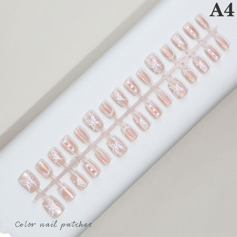 30Pcs Long False Nails Fashion Wearable Fake Nails Full Cover Detachable Press On Nails Diy Girls Nail Tips