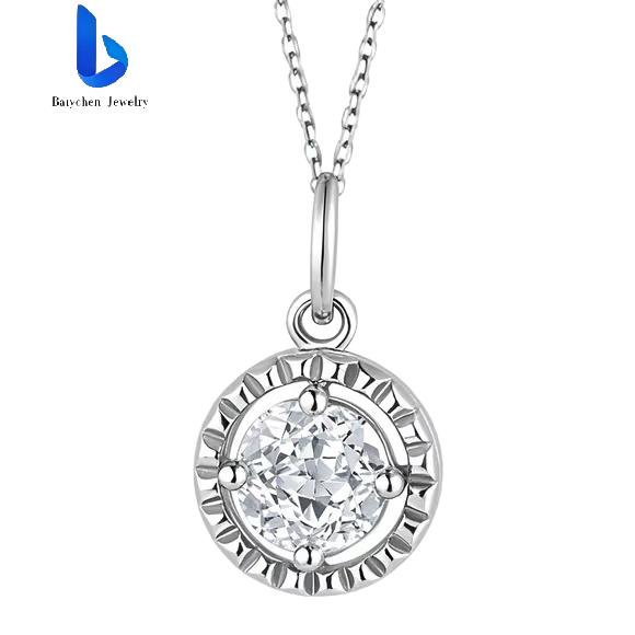 925 Silver Gold Plated Vvs Badminton Racket Pendant Moissanite Stone Setting Necklace Tennis Racket Necklace