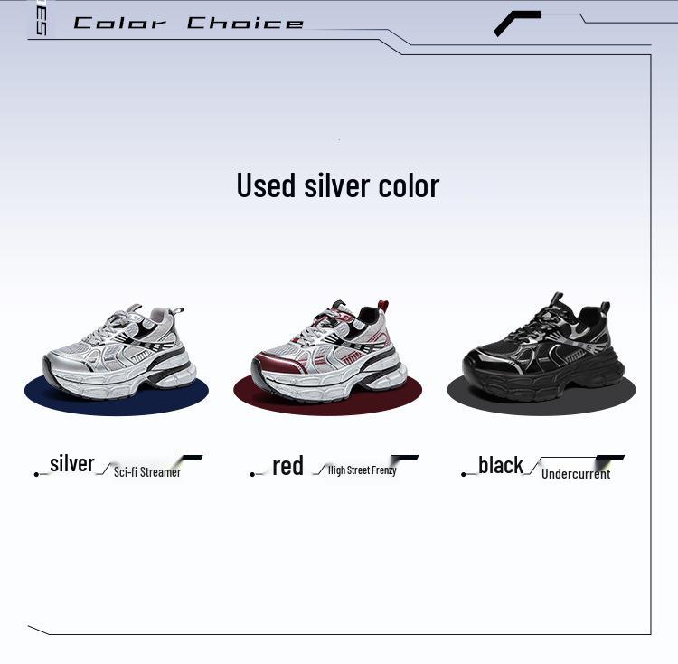 ZHR Women's Thick-Soled Height-Increasing Dad Shoes: 2025 Lightweight, Versatile Sports Sneakers