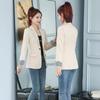 Sleek and Fashionable Women's Casual Suit Jacket, Thin and Slim Seven-Quarter Sleeve Blazer for Summer, Petite and Chic