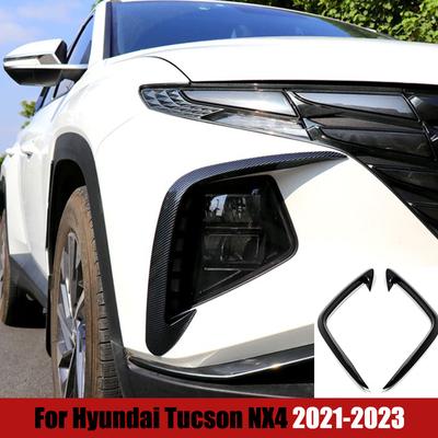 Front Fog Lamp Eyebrow Wind Knife Cover Trim For Hyundai Tucson NX4 ABS Car Styling Accessories