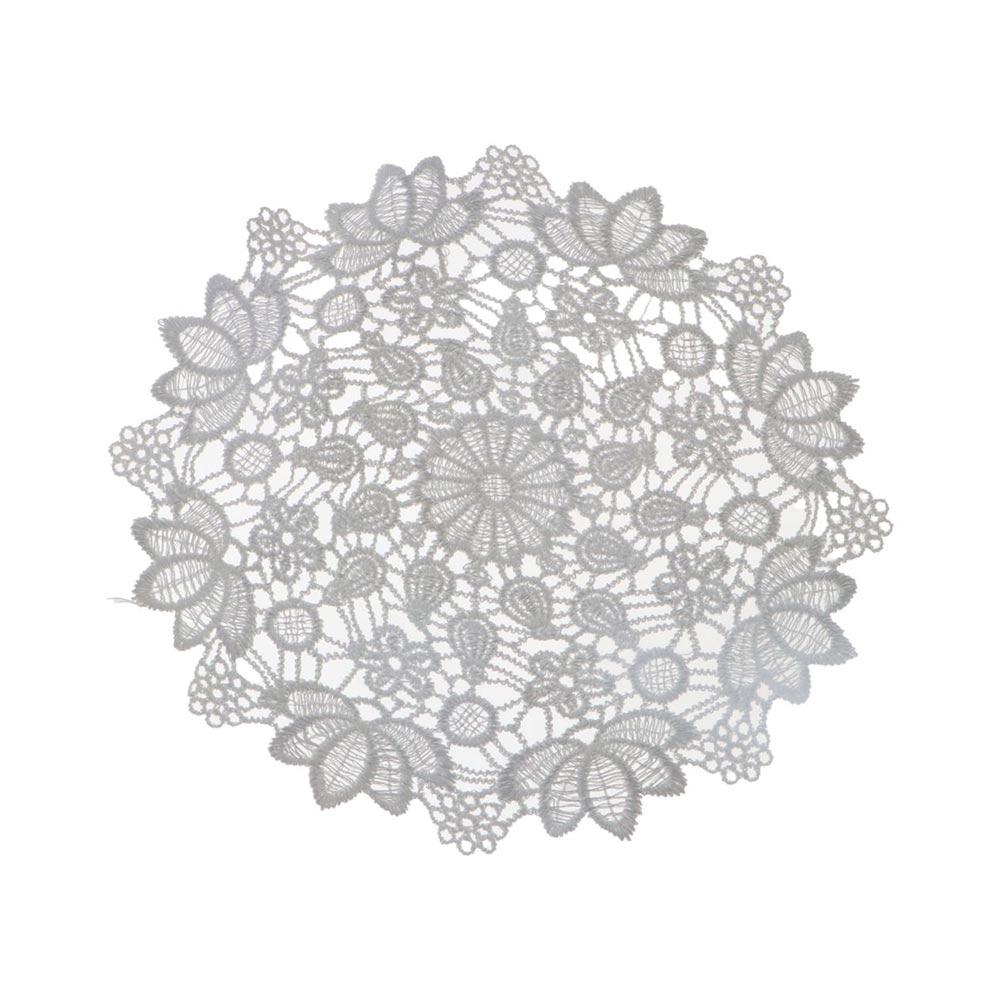 Delicate Hollow Cup Mat Table Decoration Embroidery Flower Lace Doily Coaster Placemat Pad (as the picture,15cm)