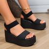 Classic 2025 Summer Heels Sandals Women Open Toe Flat Style Comfortable Size 42 43 Roman Shoes for Women Sandalias De Mujer