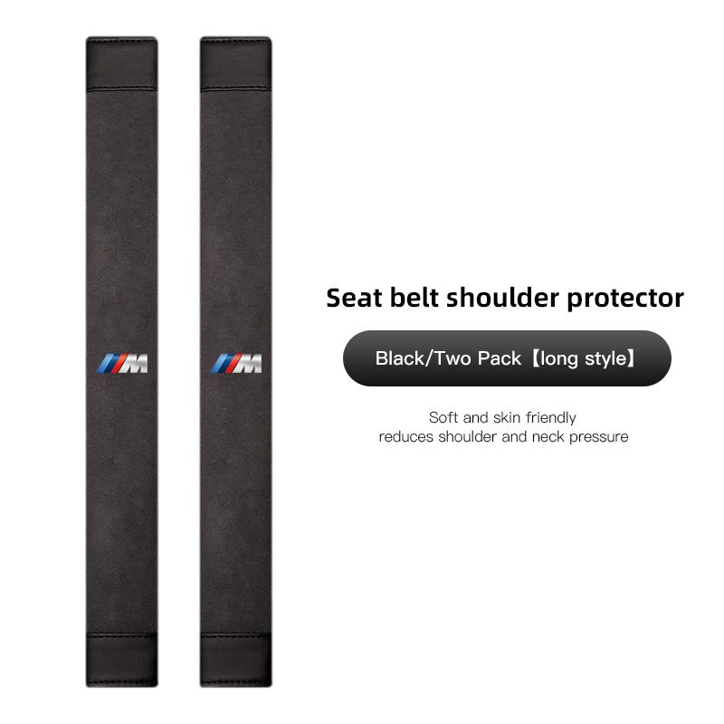 2PCS Car Seat Belt Pad Cover Suede Soft Car Shoulder Pad for BMW M E28 F40 F10 F30 E87 E90 50th F20 E46 E92 E91 E60 E70 E39 E36 Gjbn47