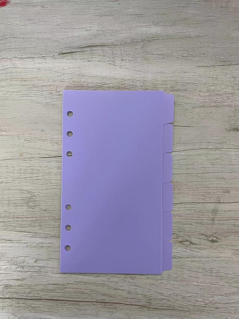 A5 A6 Transparent Paper Index Divider 6 Holes For Binder Planner Notebook Stationery Notebook Paper Divider Accessories