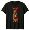 Christmas Dog Reindeer Antlers Lights Holidays Animals Unisexs TShirt Unisexs Tee