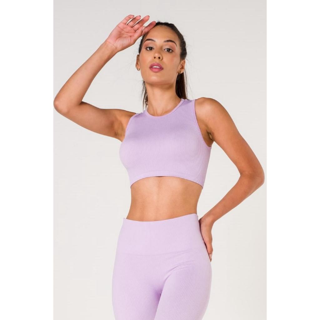 Nahtloser, gerippter Sport-BH