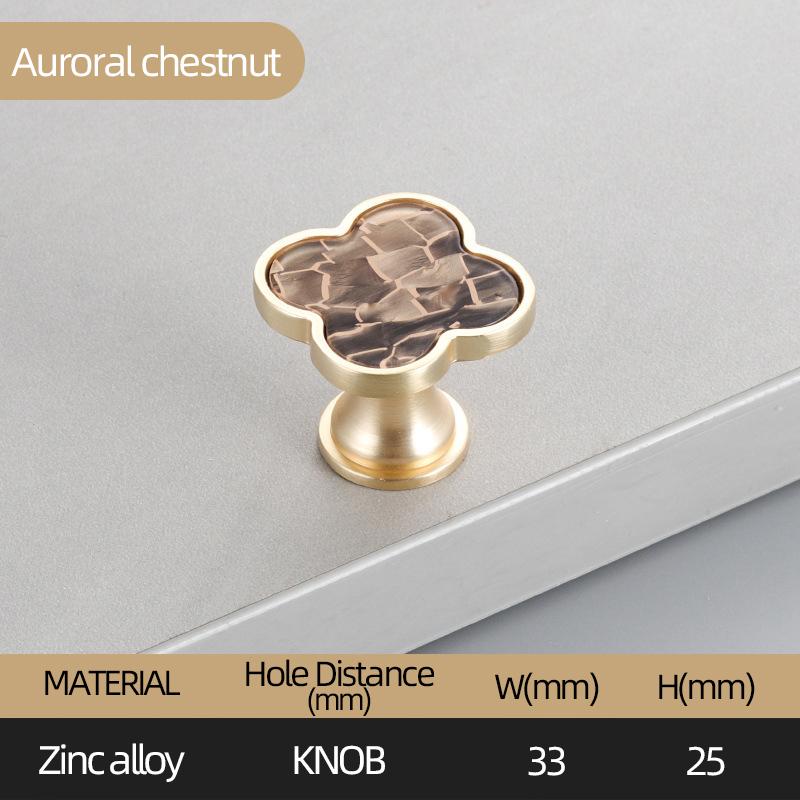 Oukali Four Leaf Zinc Alloy Furniture Mix Color Cabinet Handles Knobs