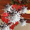 LOKIPA Christmas decoration set ornaments silver 12-piece cute decorations interior snowflake snow crystals party goods (snow crystal type 2)
