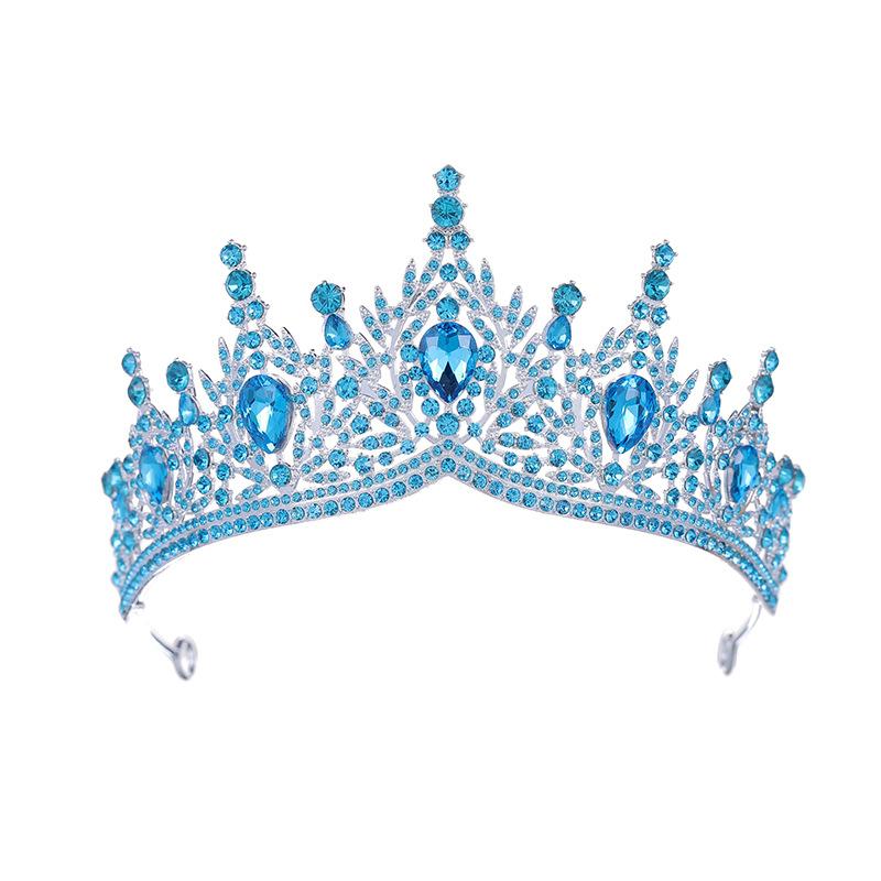 

The Bride s High End Luxurious and Grand Crown Headwear Wedding Birthday Party Retro Baroque Colorful Diamond Crown