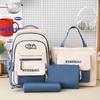 Four-Piece Backpack Set Children's Large Capacity Backpack Junior High School Student Schoolbag College Style Backpack