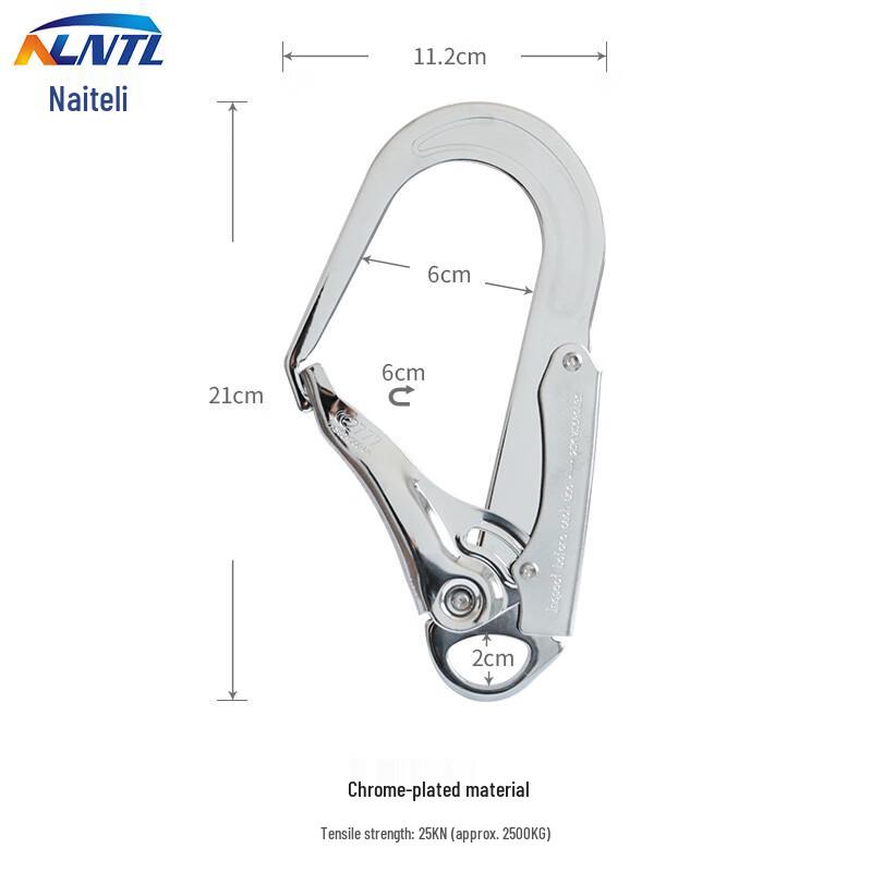 Heavy-Duty Chrome Open Safety Hook Large