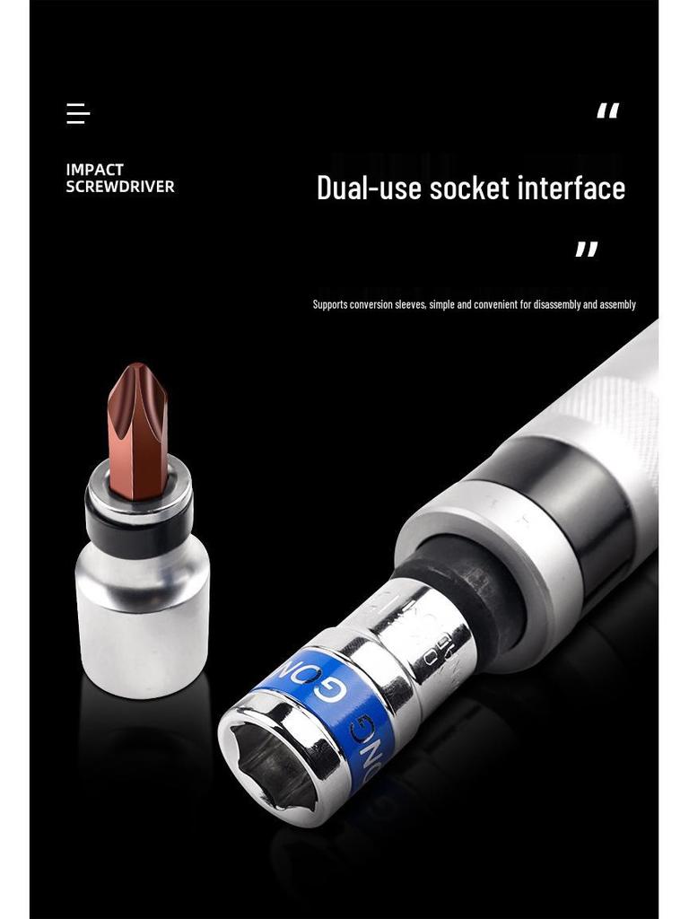 Impact Screwdriver Bit & Screw Extractor Kit: Rusty/Broken Head Remover, Cross Tapping, Hammer-Ready