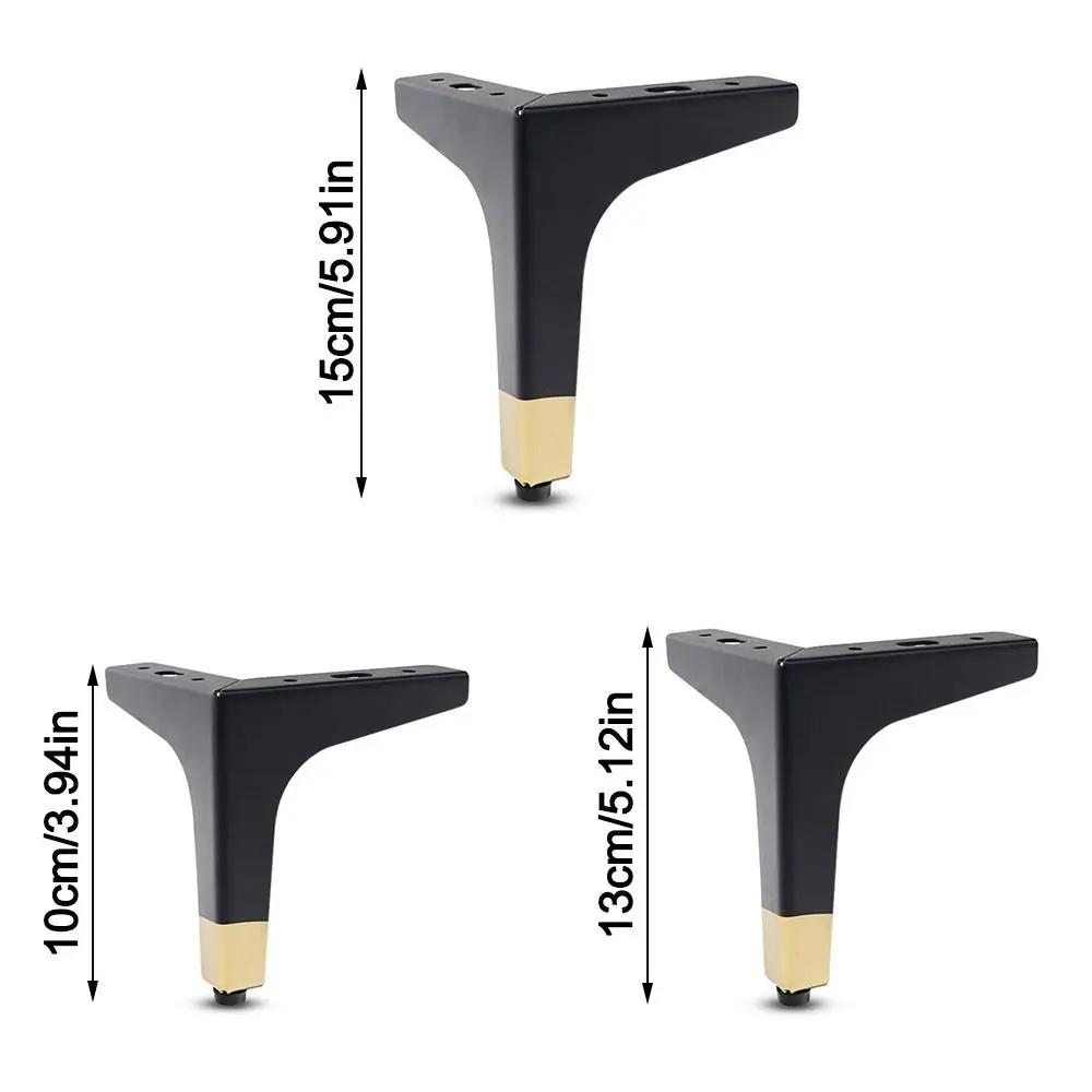 Metal Furniture Legs Triangle Replacement Cabinet Legs Wear-resistant Anti Scratch Nightstand Storage Box Leg