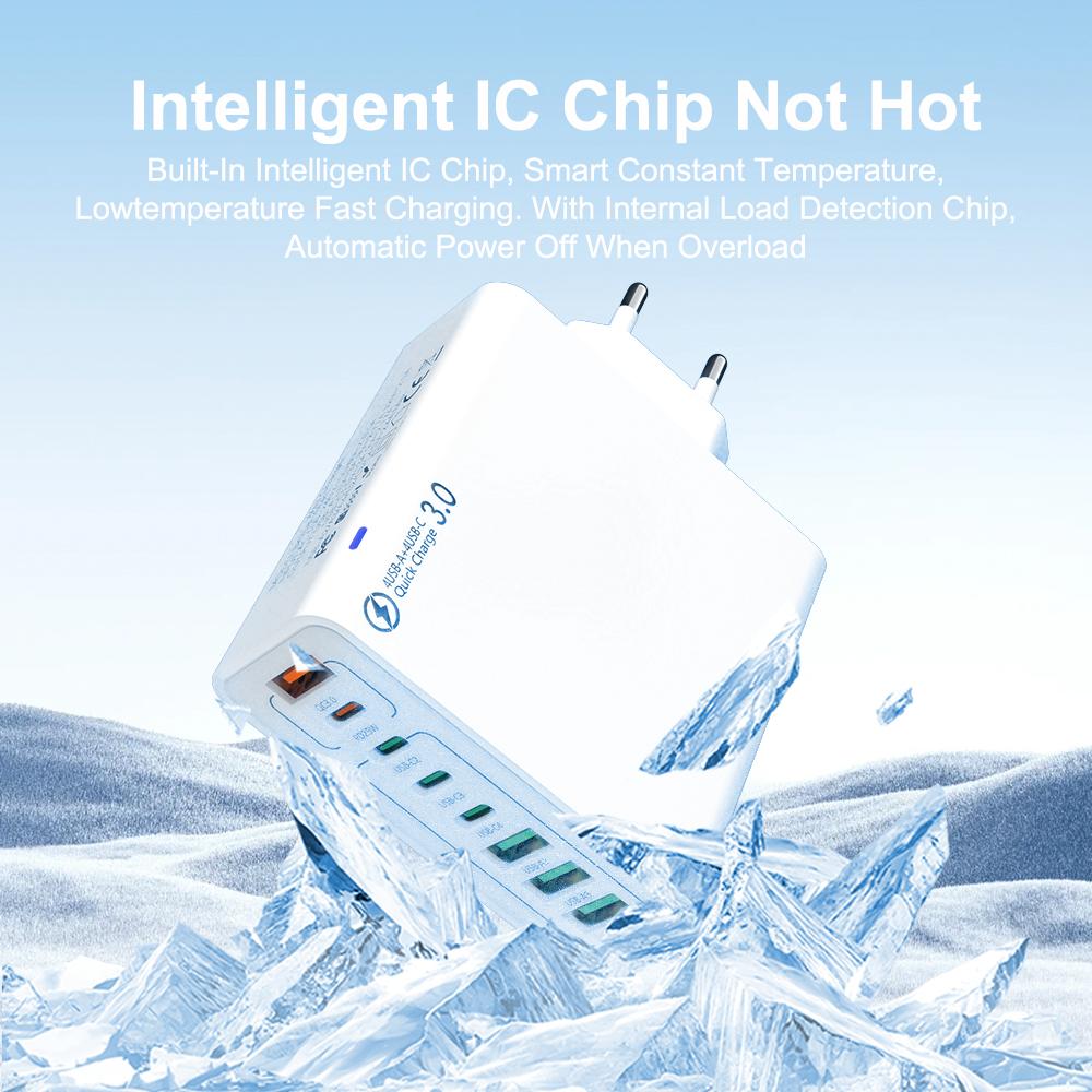 65W USB nabíječka s rychlým nabíjením typu C PD nabíječka pro mobilní telefon cestovní napájecí adaptér pro iPhone 14 15 16 Xiaomi Samsung OnePlus Huawei