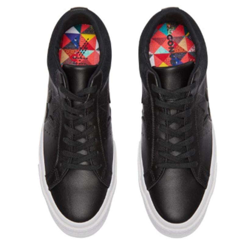 Converse One Star "Black" Comfortable and Versatile Casual Non-slip Low-top Unisex Style In Black and Grey