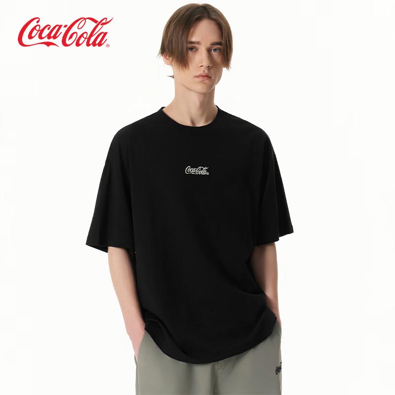 Coca-Cola Embroidered Logo Dropped Shoulder T-Shirt S