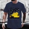 Unisex T-Shirt mit Rundhalsausschnitt Hergestellt 1986 Kassettenband Grafik-T-Shirt Retro Vintage Geburtstag Lässiges Kurzarm-Oberteil Für Musikgeschenk Tragen