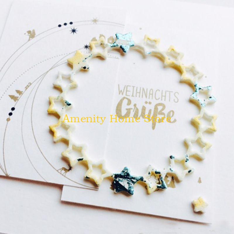 F26C Circle Star Metal Cutting Dies Stencil DIY Scrapbooking Album Stamp Paper Card E