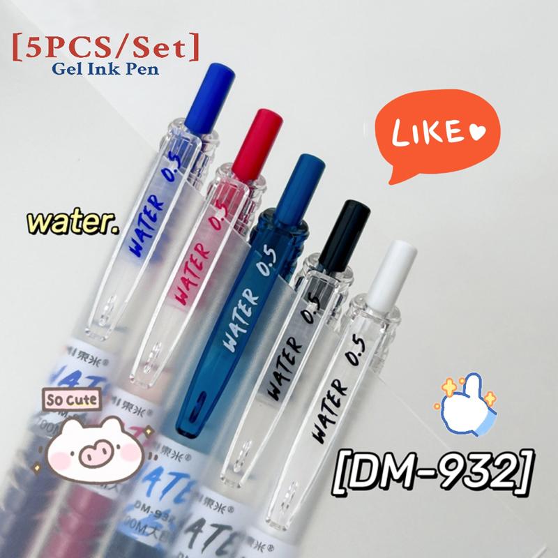 Ballpoint Pen Quick Drying Pet Bottle Neutral Pen Double Bead Tip Writing Tool School Office Supplies