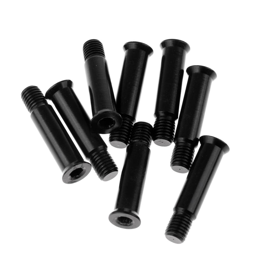 8 Pieces Aluminum Alloy Inline Skates Wheel Skates Axle Screws Bolts