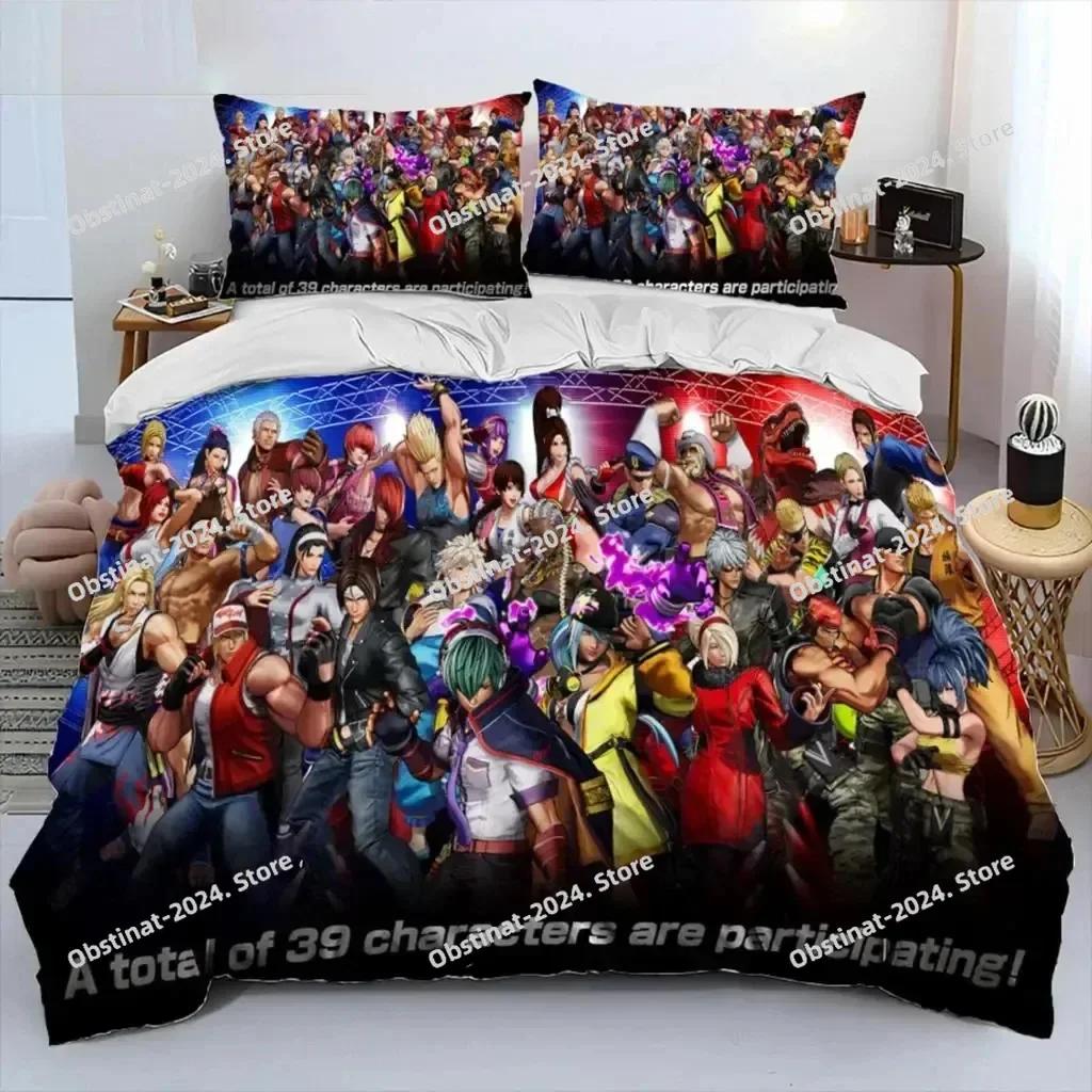 Top 3D Game King Of Fighters Retro Bedding Set Boys Girls Twin Queen Size Duvet Cover Pillowcase Bed For Kids Adult Home