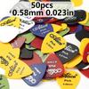 50pcs Alice Guitar Picks Bulk Matte Colorful Plectrums 0.58/0.71/0.81/0.96/1.2/1.5mm Thickness Premium ABS for Acoustic JXB