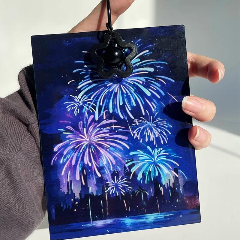 Bright Fireworks Series Acrylic DIY Anime Character Background Decoration 5 Inch Fireworks Frame for Friends Gift Japan Style