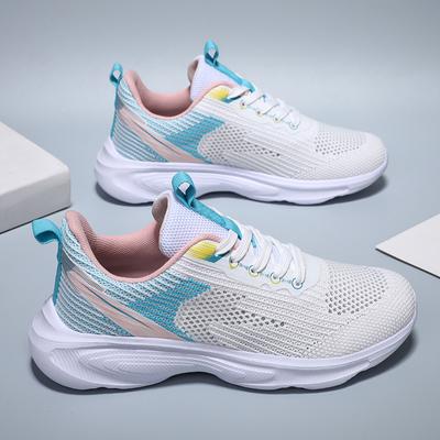 Youth Fashion Vitality Simple Casual Women's Shoes Thick Bottom Low Top Lightweight Commuter Outdoor Mesh Breathable Flyknit Shoes