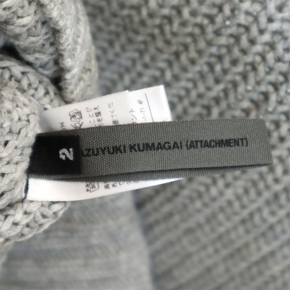 KAZUYUKI KUMAGAI Long sleeve Liliane Crew Neck knit 2 gray sweater Men's Used