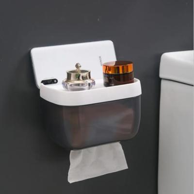 Paper Holders Non Perforated Wall Mounted Toilet Tissue Box Waterproof Tissue Holder Toilet Storage Household Bathroom Rack