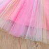 Rainbow Fairy Princess Dress with Puff Skirt and Spaghetti Straps