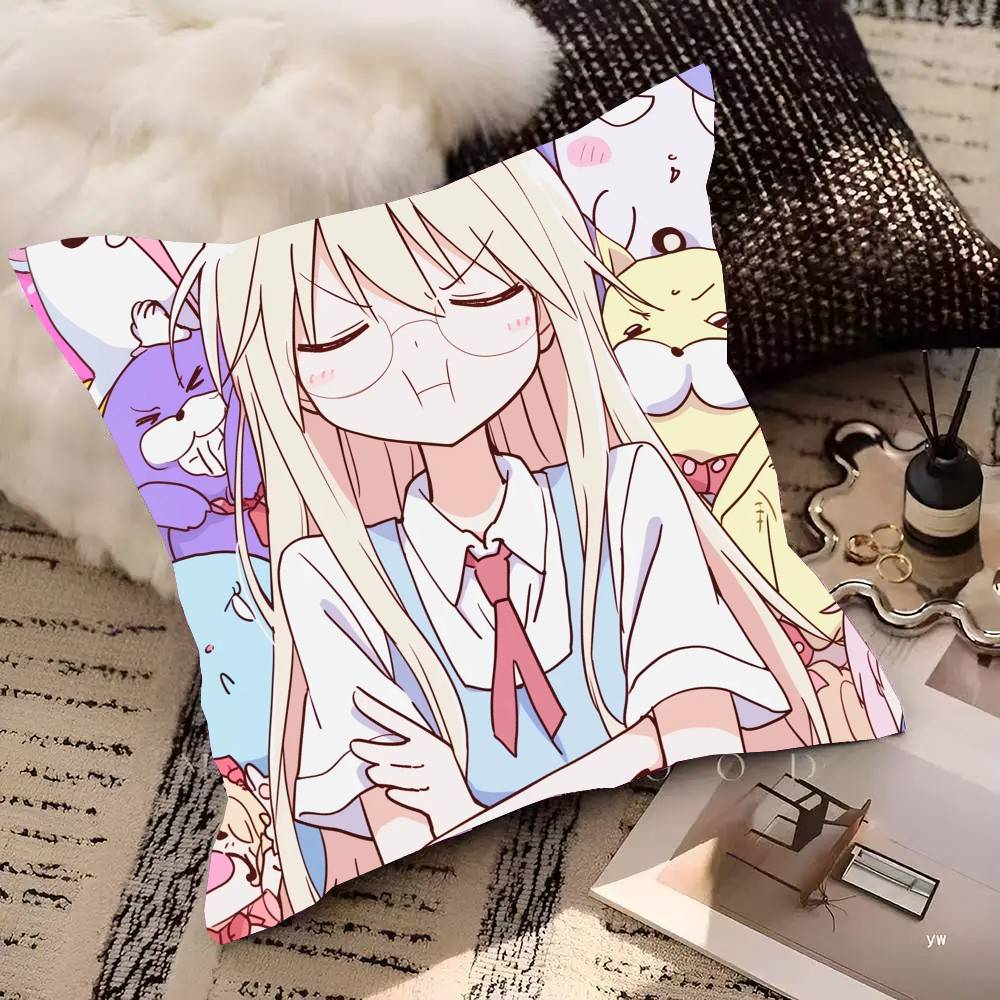 Shiina Mashiro Anime The Pet Girl Of Sakurasou Pillow Case Fashion Square Pillowcase Bedroom Sofa Room Ins Decoration Leisure