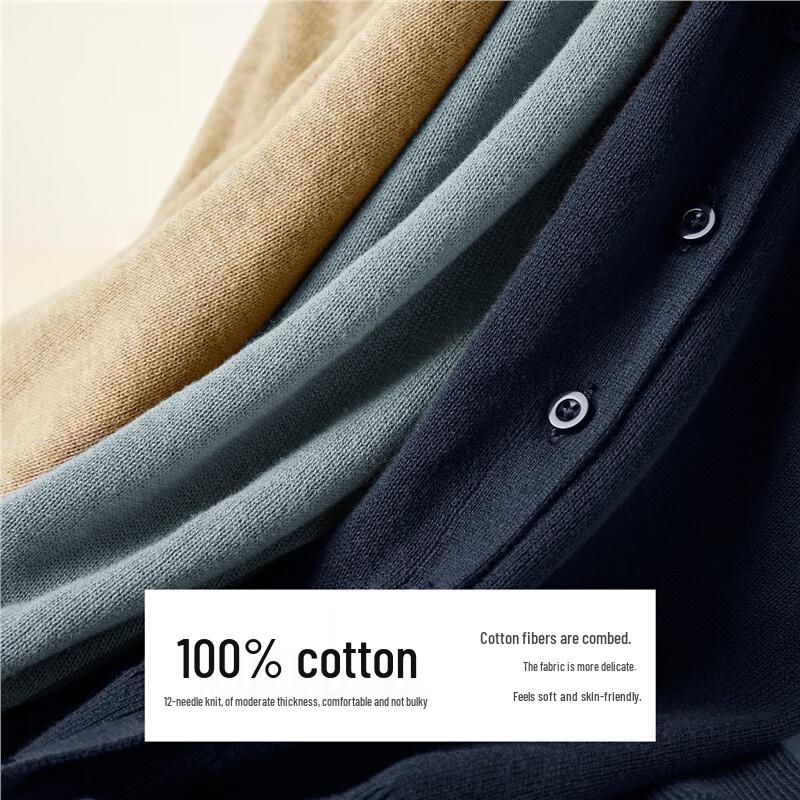 Giordano Women's Pure Cotton V-neck Knitted Cardigan