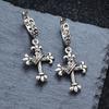 Punk Style Personalized Crown Cross Earrings Women'S Versatile Niche Design Sense Simple Light Luxury Earrings