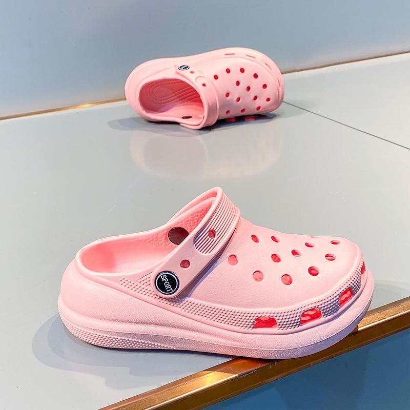 Children's Hole Shoes, Women's Boys, Middle-aged Boys, Platform Sandals, Children's Baotou Soft-soled Beach Cool Slippers, Boys and Girls