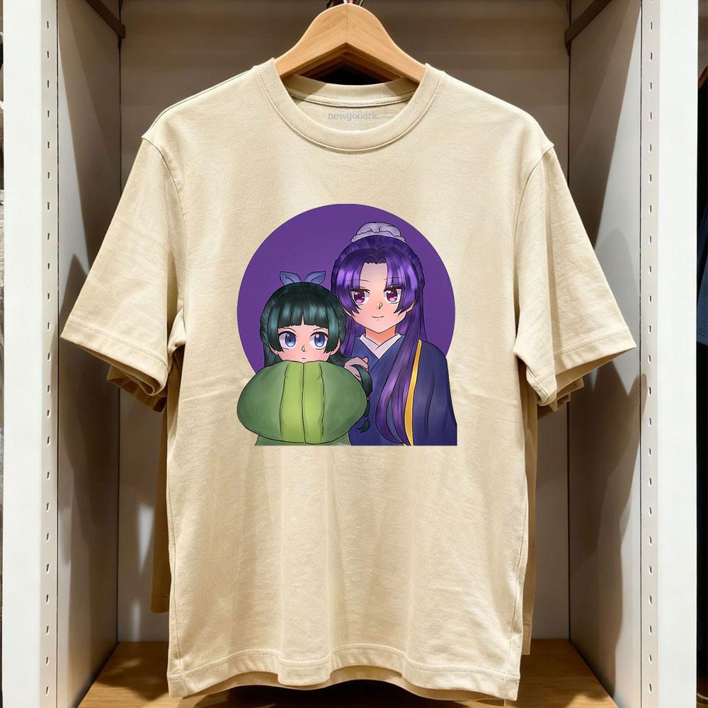 Doodle Eunuch and Apothecary Maomao Anime Classic TShirt Anime Women Unisex Vintage Graphic T Shirts Cotton Oneck Adult Tops Tee