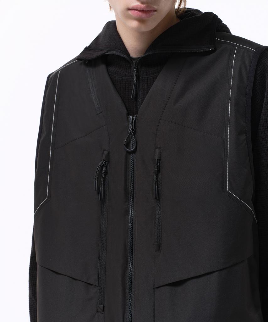 Musinsa Standard [City Leisure] Stitch V-Neck Padded Vest [Black]