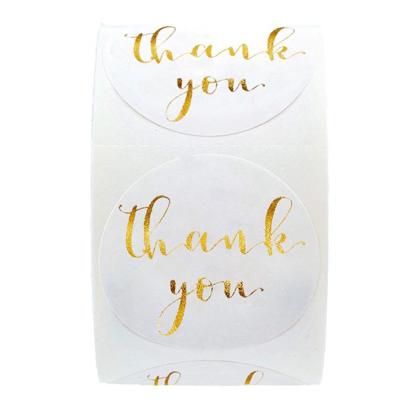 100-500Pcs High-Standard-Quality Round High-Quality Clear High-Quality Merry High-Quality Christmas High-Quality Stickers High-Quality Thank