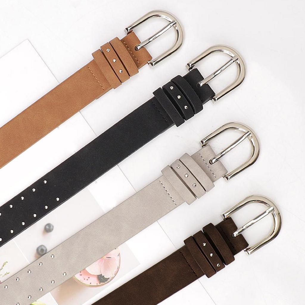 Fashionable Simple Belt Adjustable Women's Belt PU Leather Solid Color Jeans Waist Strap For Casual Wear