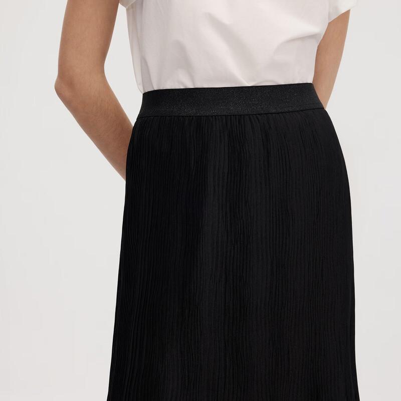Lanzhi Pleated A-line Midi Skirt