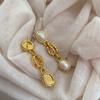 French Retro Artificial Pearl Earrings, Fringed Earrings, High Temperament, Three-Dimensional Sense, Elegant Design, Simple Women'S Earrings.