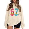 Women's Fashionable Casual Long-Sleeved Round-Neck Printed Pullover Sweatshirt