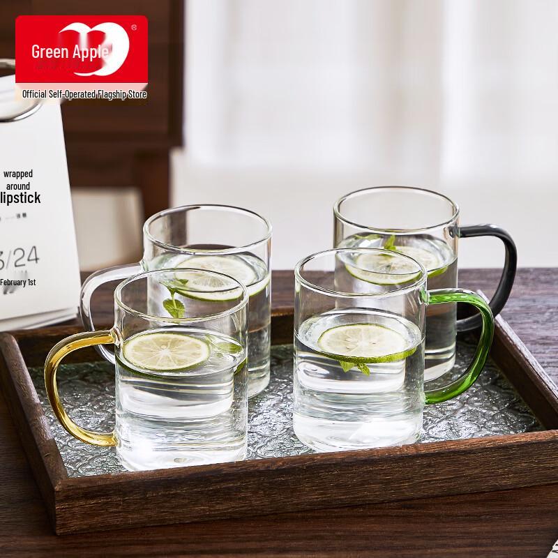 Green Apple High Borosilicate Glass Drinkware Collection