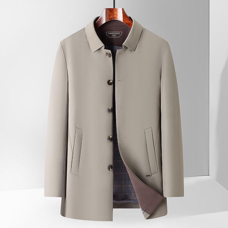 

ROMON Men s Business Casual Spring Autumn Mid-Length Jacket LMYC8813 2XL /185