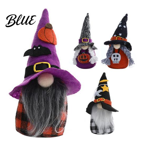 Halloween Party Ornaments Plush Gnome Decoration Spooky Witch Hat Swedish Tomte Elf Figurine Soft Fabric Collectibles Mini Scandinavian Dwarf