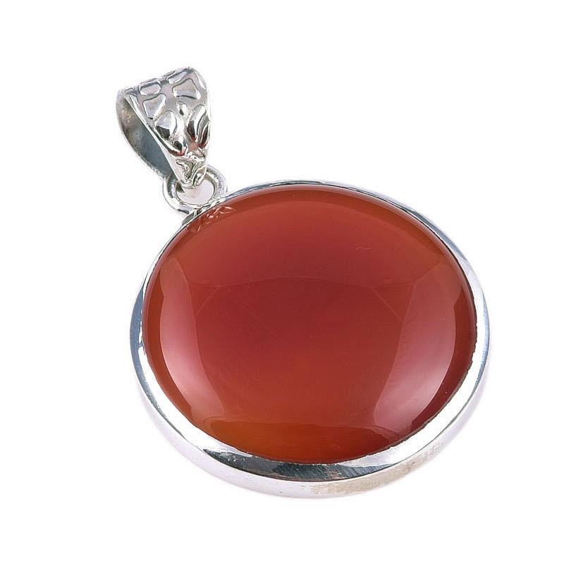 Natural Carnelian Gemstone Handmade 925 Solid Sterling Silver Pendant 1.50" u6g38