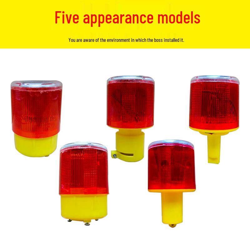 Solar LED Traffic Safety Flashing Signal Light for Construction & Nighttime Warning