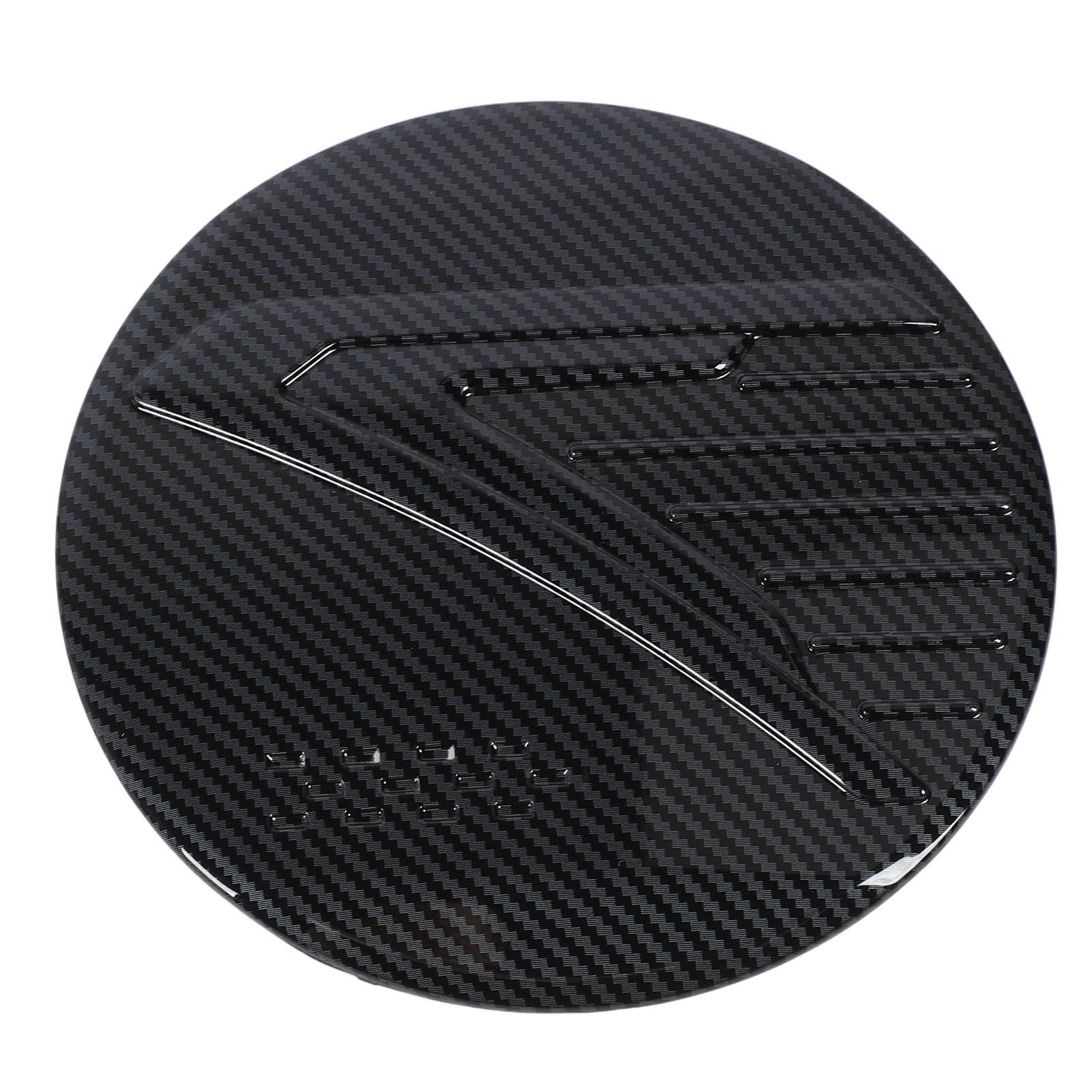 Fuel Tank Cover Trim Carbon Fiber Style Excellent Sealing Leakage Proof Door Fuel Gas Tank Cap Trim Cover for Yaris